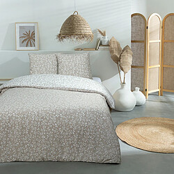 Future Home Parure de lit double feuillage en microfibre lavée 240x220cm