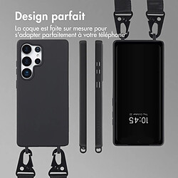 Acheter Selencia Coque silicone avec cordon amovible pour Samsung Galaxy S25 Ultra - Noir