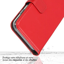 SELENCIA Étui portefeuille en cuir véritable Apple iPhone SE (2022 / 2020) / 8 / 7 / 6(s) - Rouge pas cher