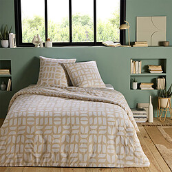 Future Home Parure de lit 2 personnes géométrique en polycoton 240x220cm