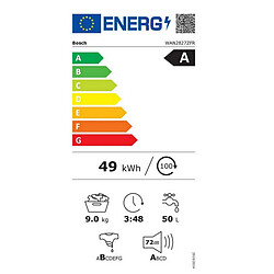 Lave-linge frontal 60cm 9kg 1400 - 0 tr/min - WAN2827ZFR - Série 4 - BOSCH
