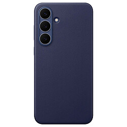 Samsung Coque pour Galaxy S25 FE en Cuir Premium Effet Grainé Bleu marine
