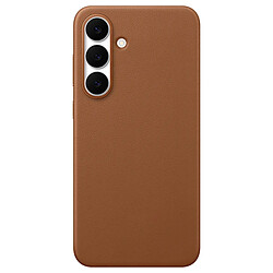 Samsung Coque pour Galaxy S25 FE en Cuir Premium Effet Grainé Marron clair
