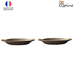 Decopine Plateau décoratif wabi-sabi – Lot de 2
