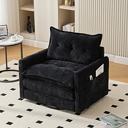 Okwish Fauteuil pivotant tissu - Noir