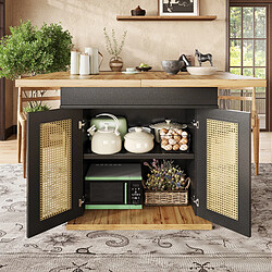 Okwish Table à manger extensible - Noir