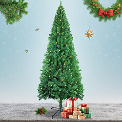 Nettlife Sapin de Noël Artificiel 210 cm, Ultra-Réaliste en PVC, Montage Rapide et Facile, Arbre de Noël Vert avec Support en Métal Stable.