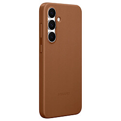 Samsung Coque pour Galaxy S25 FE en Cuir Premium Effet Grainé Marron clair