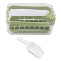 Autre Vue Bac à glaçons à démoulage facile avec couvercle, bac et pelle pour congélateur, 32 compartiments, vert