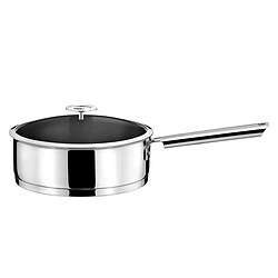 Cuisinox Elysée - Sauteuse 24cm inox revêtu avec couvercle universel