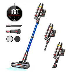 Nettlife JAS-V15 Aspirateur à main et Balai Sans Fil, Puissante Aspiration 40kPa, 60min Autonomie, Vitesse Réglable via Écran Tactile LED.