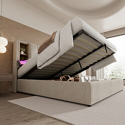 Avis redom Lit coffre 160x200 cm - Lit double capitonné - Natural