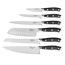 Sabatier Trompette Vulcano - Trousse souple de 6 couteaux de cuisine