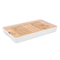 Autre Vue Plateau à thé Kung Fu chinois avec système de drainage pour la maison, le bureau et le bar – 33 x 19 x 4 cm