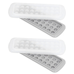 Autre Vue Machine à glaçons à 27 grilles et 2 couches avec couvercle pour bar de cuisine et bac à glaçons