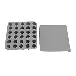 Autre Vue Moules à glaçons en silicone avec couvercle pour un démoulage et un nettoyage faciles, 30 glaçons
