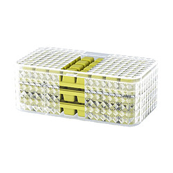 Autre Vue Bac à glaçons double couche 64 grilles avec couvercle - Moule à glaçons facile à démouler pour cocktails, whisky et café