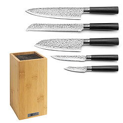 Richardson Sheffield Katana - Bloc spaghettis bambou avec 5 couteaux de cuisine