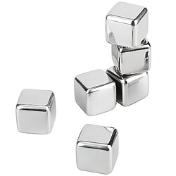 Autre Vue Glaçons et pierres à glaçons réutilisables en acier inoxydable 304 pour vin, whisky et autres boissons - Lot de 6