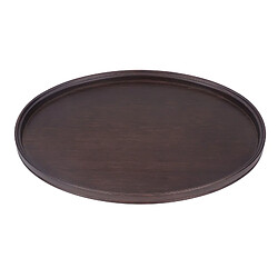 Autre Vue Plateau à thé rond en bambou pour boissons et aliments, couleur noyer