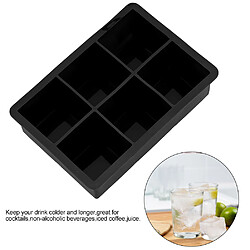 Avis Autre Vue Moule à glaçons et chocolat en silicone - 6 cavités - Ustensiles de cuisine - Noir
