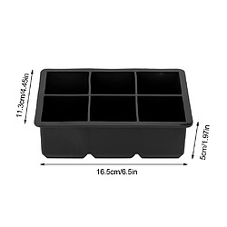 Autre Vue Moule à glaçons et chocolat en silicone - 6 cavités - Ustensiles de cuisine - Noir pas cher