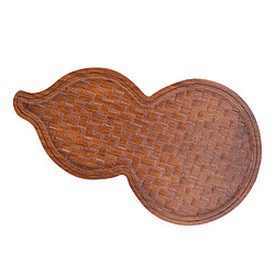 Autre Vue Plateau de service à thé chinois en bois en forme de gourde, pour la cérémonie du thé, multifonctionnel, 30 x 17,6 cm