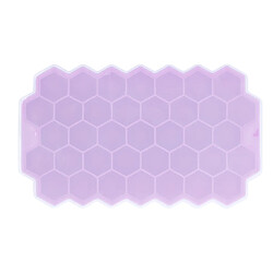 Autre Vue Bac à glaçons en silicone alvéolé à 37 compartiments avec couvercle alimentaire, idéal pour le bar et la maison