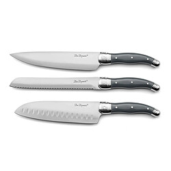 Lou Laguiole Tradition XL - Set de 3 couteaux de cuisine