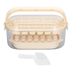 Autre Vue Ensemble de 2 bacs à glaçons ronds et carrés avec couvercle et bac pour congélateur, moules à glaçons avec pelle