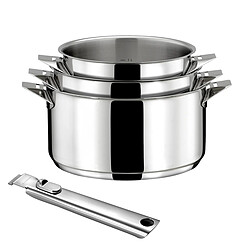 Cuisinox Eclipse - Série de 3 casseroles 16/18/20 cm inox avec poignée