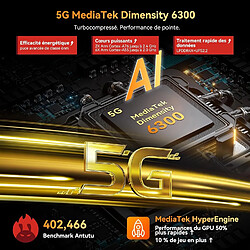 Blackview BL7000 AI 5G, smartphone robuste sous Android 15, 24 Go + 256 Go/2 To, batterie 7500 mAh