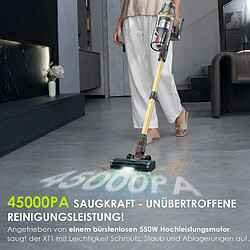 Aspirateur sans fil NETTLIFE, 45000 Pa/550W/60 min, avec brosse anti-emmêlement et moteur sans balais, aspirateur sans fil autonome, écran tactile LED
