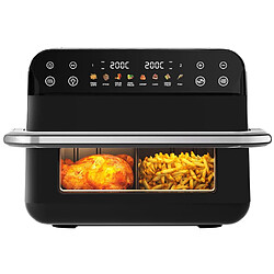 Homimaster Friteuse à Air Grande Capacité 10L-Double Zone de Cuisson-noir