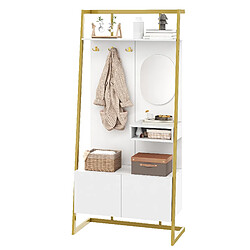 Okwish Meuble d'entrée porte-manteau - Blanc pas cher