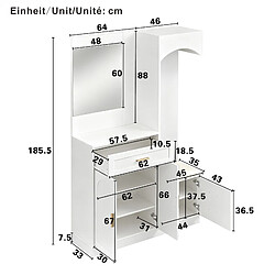 Acheter Okwish Meuble d’entrée porte-manteau - Blanc