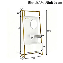Acheter Okwish Meuble d'entrée porte-manteau - Blanc