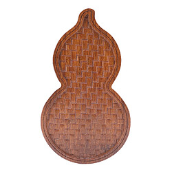 Autre Vue Plateau de service à thé chinois en bois en forme de calebasse, pour la cérémonie du thé,30 x 17,6 cm