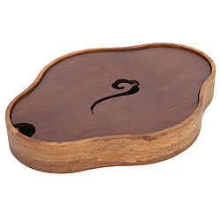 Autre Vue Plateau à thé en bambou, dessous de théière - Plateau de service de style chinois pour service à thé Kungfu