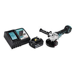 Makita DGA 517 RG1 Meuleuse d'angle sans fil 18 V 125 mm Brushless + 1x batterie 6,0 Ah + chargeur