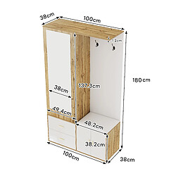 Acheter Okwish Armoire vestiaire porte-manteau - Blanc