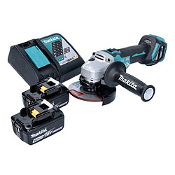 Makita DGA 513 RG Meuleuse d'angle sans fil 18 V 125 mm Brushless + 2x batterie 6,0 Ah + chargeur