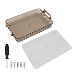 Autre Vue Plateau à thé rectangulaire à double couche avec égouttage, idéal pour le service du thé, les réceptions