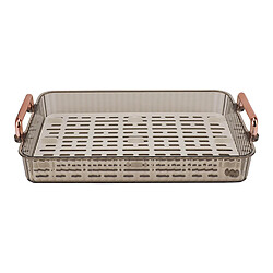 Autre Vue Plateau à thé rectangulaire à double couche avec égouttage, idéal pour le service du thé, les réceptions