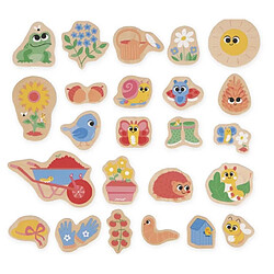 Juratoys-janod Jeu éducatif magnets jardin - 24 pièces