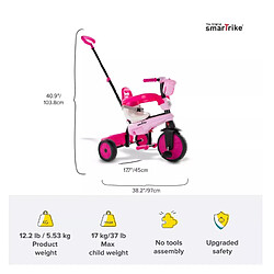 Smart Trike Tricycle Breeze rose evolutif