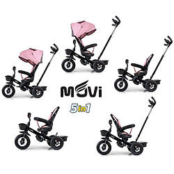 Tricycle Milly Mally Movi Noir-Rose