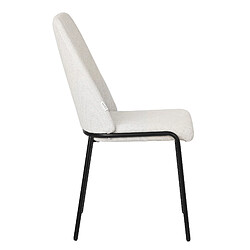 Acheter ML-Design Lot 2 chaises de salle à manger rembourrées beige polyester pieds en métal