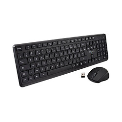 clavier et souris V7 CKW350FR Noir Français AZERTY