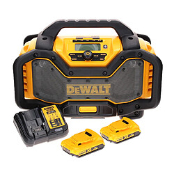 Radio sans fil DeWalt DCR 027 D2 DAB+ 10,8-18,0 V + 2 batteries 2,0 Ah + chargeur